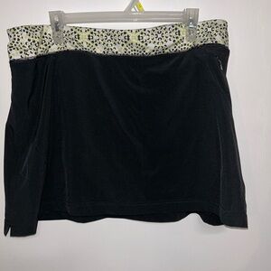 Columbia Black Mini Skort with Patterned Waistband